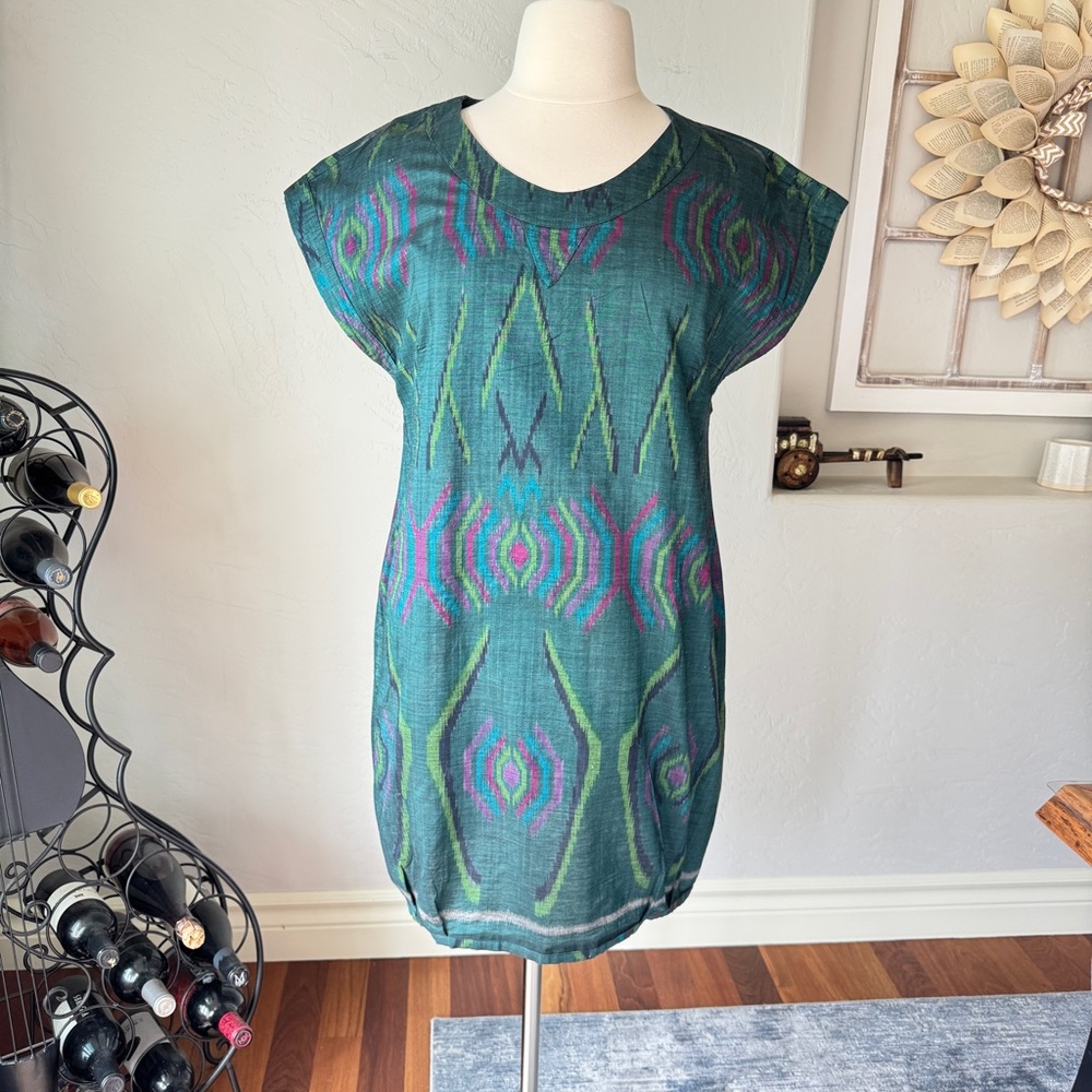 Manikbali  Women's Green Bali Midi Dress Size XL‎